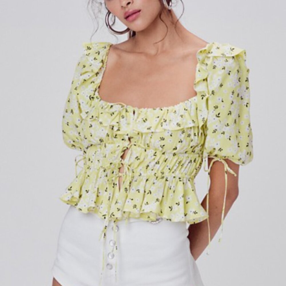 For Love and Lemons Chrysanthemum Crop Top